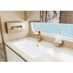 Hansgrohe AddStoris 拉絲黃銅紙巾盒 (壁掛式/可螺絲固定或黏接)